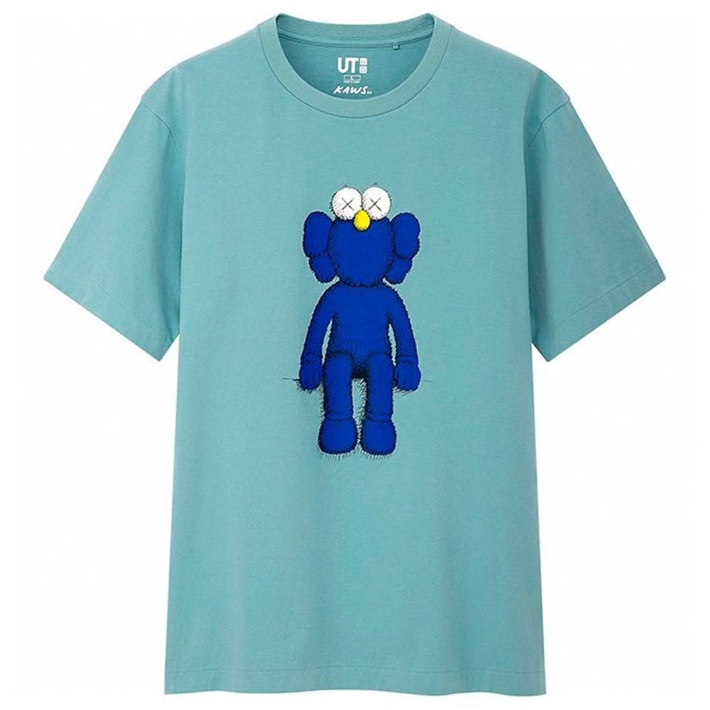 KAWS Uniqlo Tee shirt green BFF Unisex US Size XXS 100% cotton